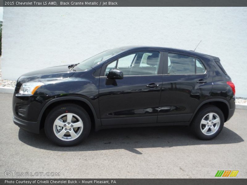 Black Granite Metallic / Jet Black 2015 Chevrolet Trax LS AWD