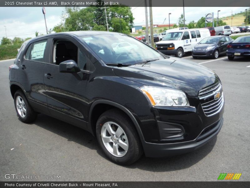 Black Granite Metallic / Jet Black 2015 Chevrolet Trax LS AWD