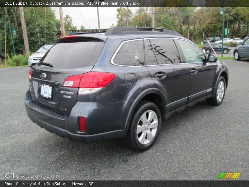 Azurite Blue Pearl / Off Black 2011 Subaru Outback 2.5i Premium Wagon