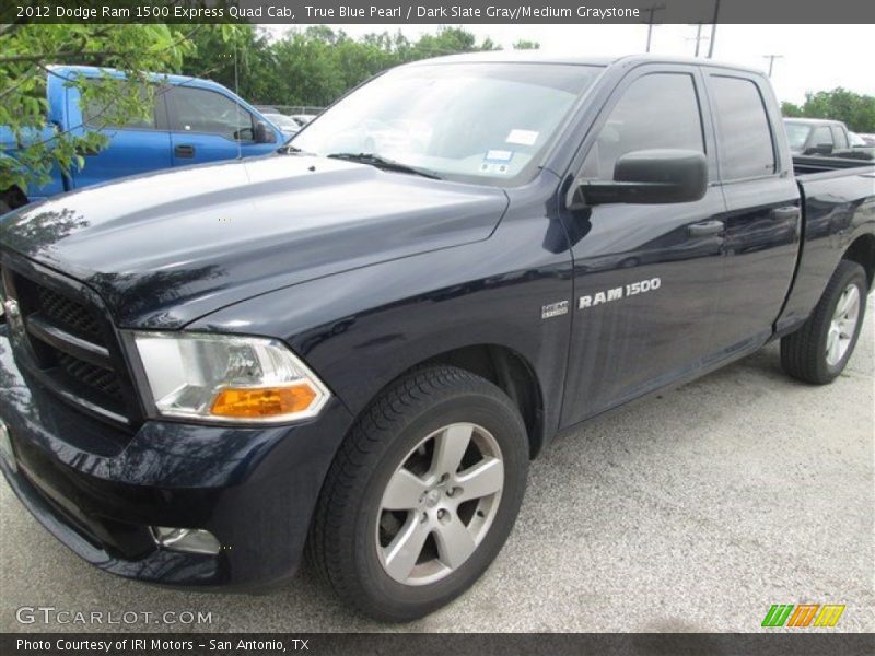 True Blue Pearl / Dark Slate Gray/Medium Graystone 2012 Dodge Ram 1500 Express Quad Cab