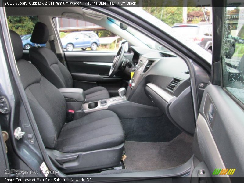 Azurite Blue Pearl / Off Black 2011 Subaru Outback 2.5i Premium Wagon