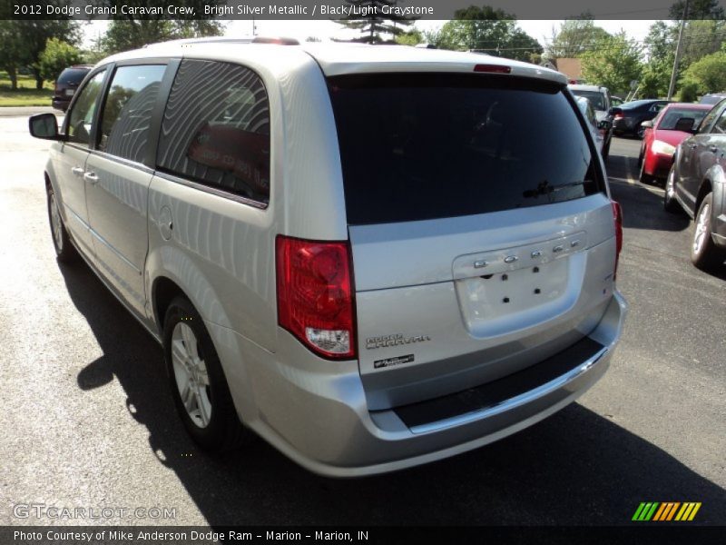 Bright Silver Metallic / Black/Light Graystone 2012 Dodge Grand Caravan Crew