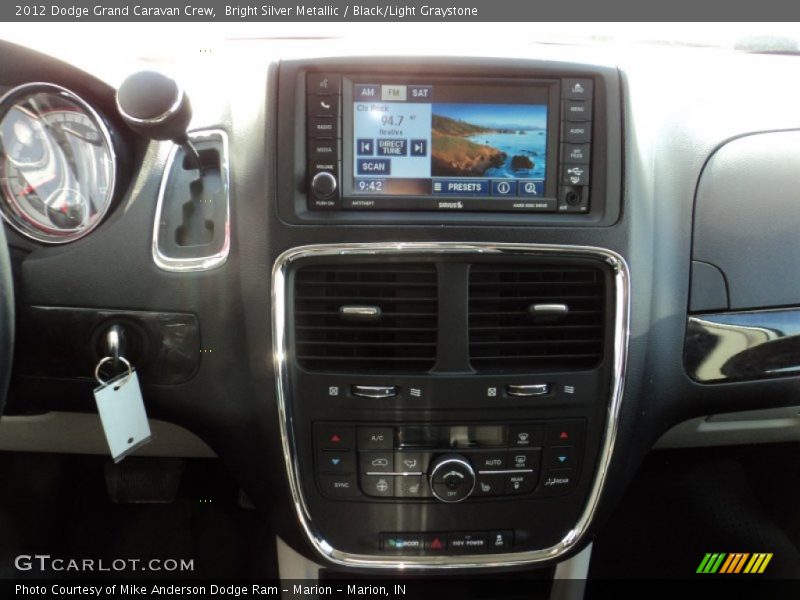 Bright Silver Metallic / Black/Light Graystone 2012 Dodge Grand Caravan Crew