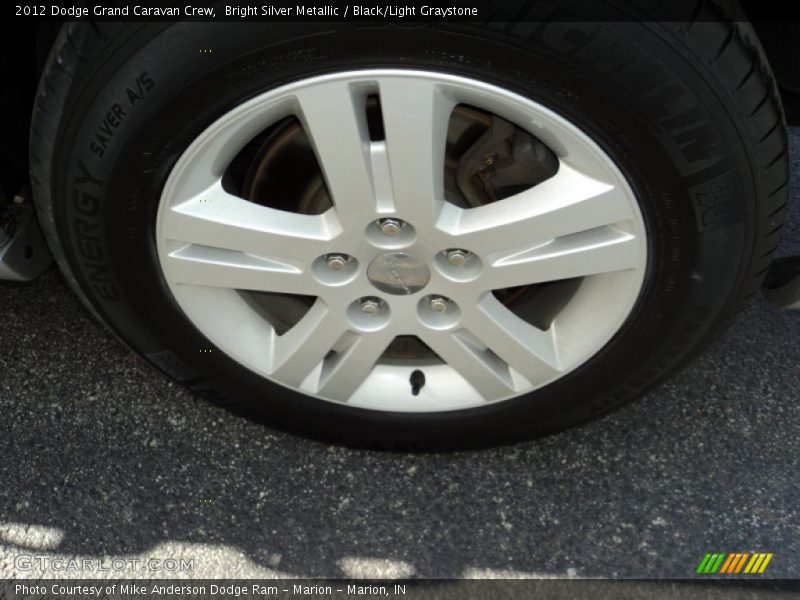 Bright Silver Metallic / Black/Light Graystone 2012 Dodge Grand Caravan Crew