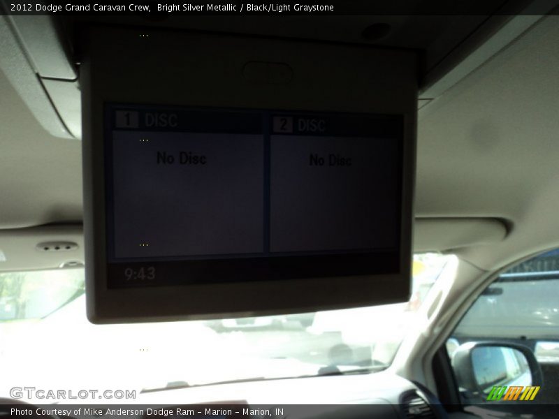 Bright Silver Metallic / Black/Light Graystone 2012 Dodge Grand Caravan Crew