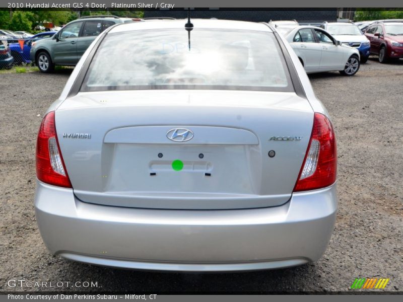 Platinum Silver / Gray 2010 Hyundai Accent GLS 4 Door