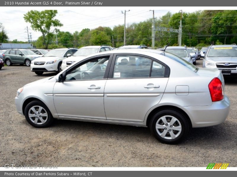 Platinum Silver / Gray 2010 Hyundai Accent GLS 4 Door