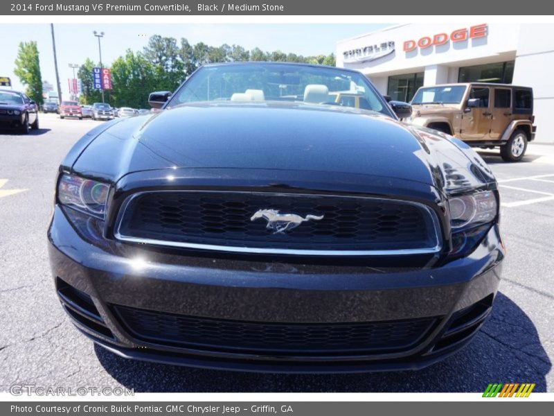 Black / Medium Stone 2014 Ford Mustang V6 Premium Convertible