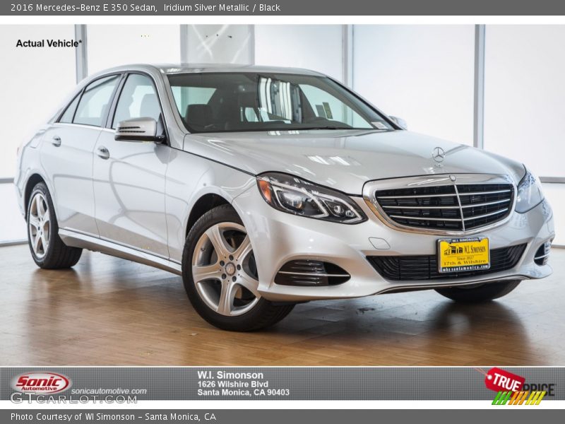 Iridium Silver Metallic / Black 2016 Mercedes-Benz E 350 Sedan