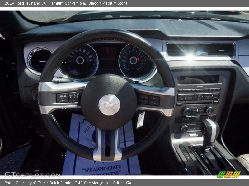 Black / Medium Stone 2014 Ford Mustang V6 Premium Convertible