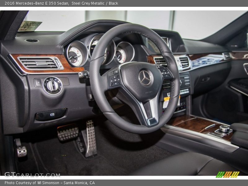 Steel Grey Metallic / Black 2016 Mercedes-Benz E 350 Sedan