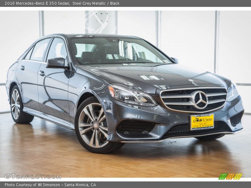 Steel Grey Metallic / Black 2016 Mercedes-Benz E 350 Sedan