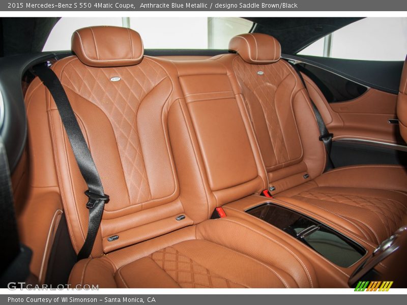 Anthracite Blue Metallic / designo Saddle Brown/Black 2015 Mercedes-Benz S 550 4Matic Coupe
