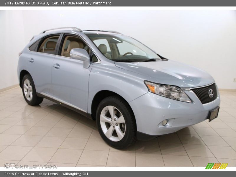 Cerulean Blue Metallic / Parchment 2012 Lexus RX 350 AWD