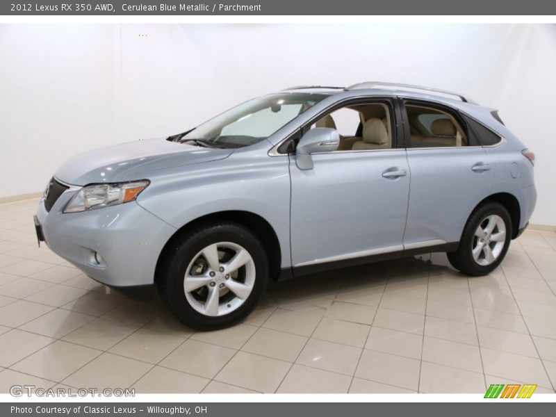 Cerulean Blue Metallic / Parchment 2012 Lexus RX 350 AWD