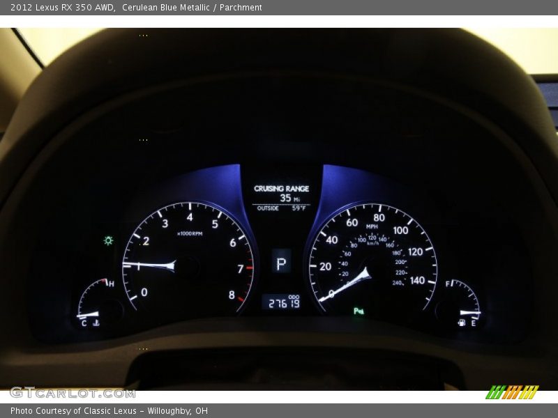 Cerulean Blue Metallic / Parchment 2012 Lexus RX 350 AWD