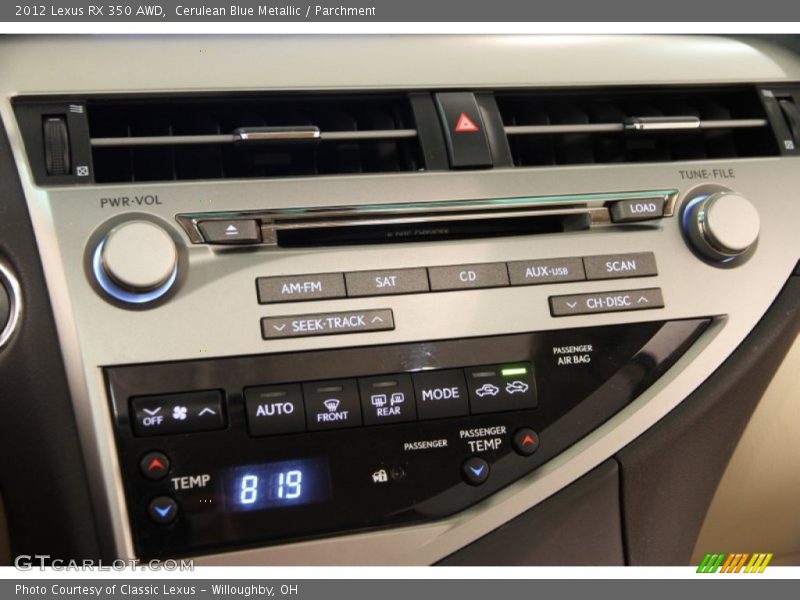 Cerulean Blue Metallic / Parchment 2012 Lexus RX 350 AWD