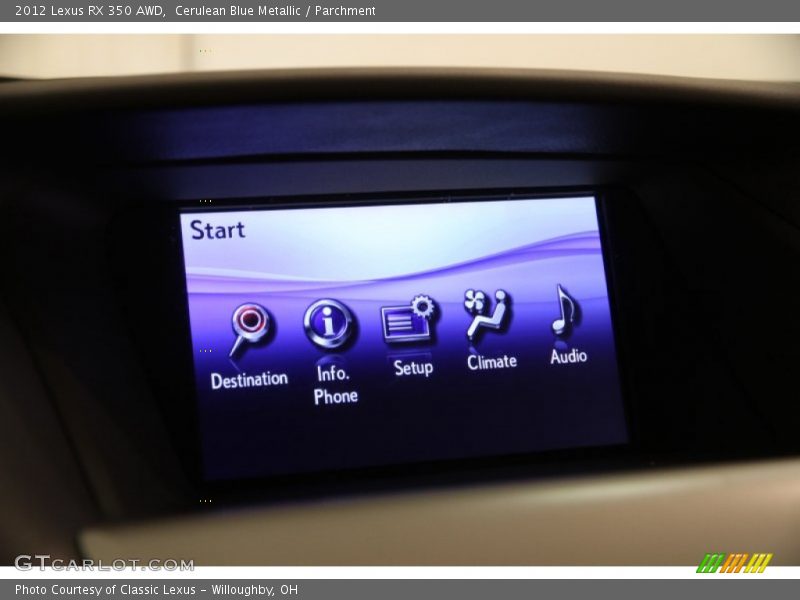 Cerulean Blue Metallic / Parchment 2012 Lexus RX 350 AWD