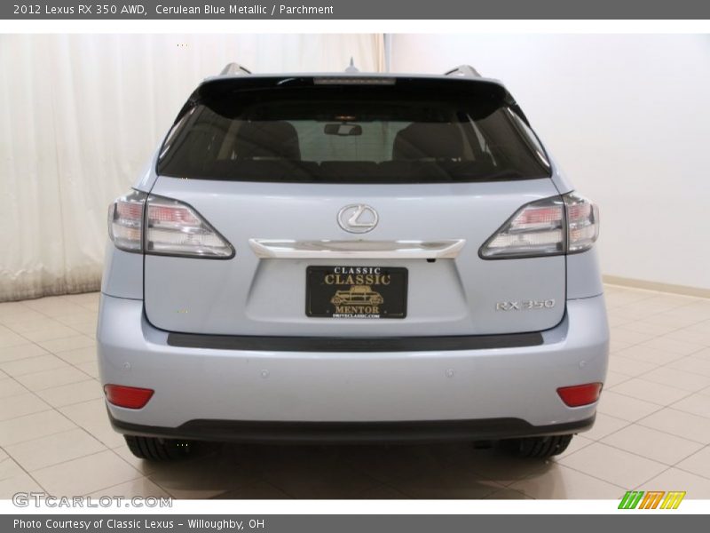 Cerulean Blue Metallic / Parchment 2012 Lexus RX 350 AWD