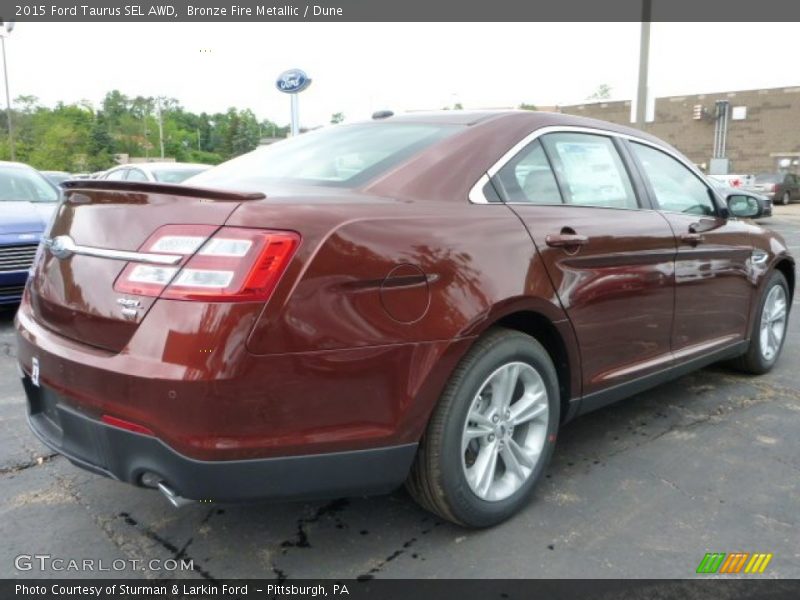Bronze Fire Metallic / Dune 2015 Ford Taurus SEL AWD
