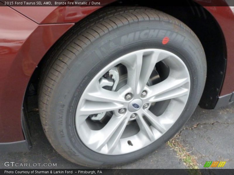 Bronze Fire Metallic / Dune 2015 Ford Taurus SEL AWD