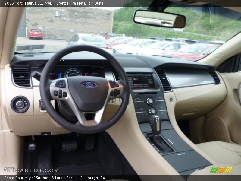 Bronze Fire Metallic / Dune 2015 Ford Taurus SEL AWD