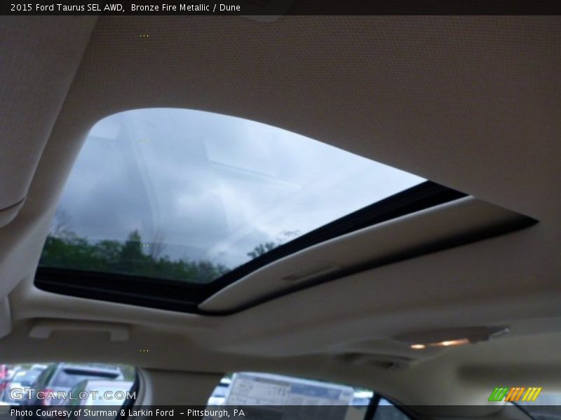 Bronze Fire Metallic / Dune 2015 Ford Taurus SEL AWD