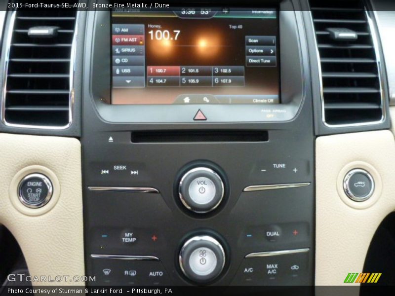 Bronze Fire Metallic / Dune 2015 Ford Taurus SEL AWD