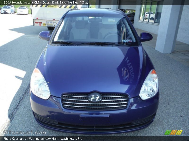 Dark Sapphire Blue / Gray 2009 Hyundai Accent GLS 4 Door