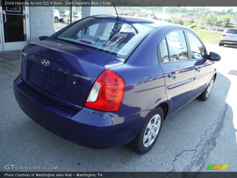 Dark Sapphire Blue / Gray 2009 Hyundai Accent GLS 4 Door