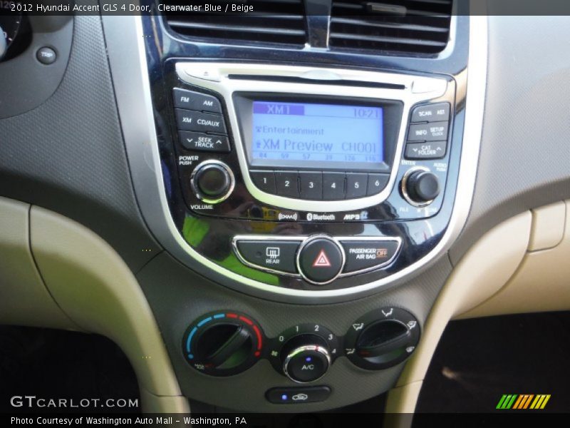 Clearwater Blue / Beige 2012 Hyundai Accent GLS 4 Door