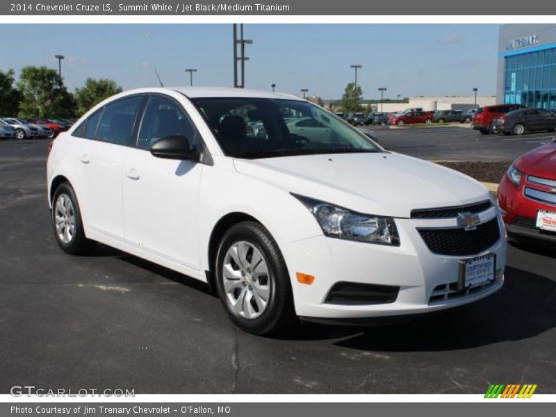 Summit White / Jet Black/Medium Titanium 2014 Chevrolet Cruze LS