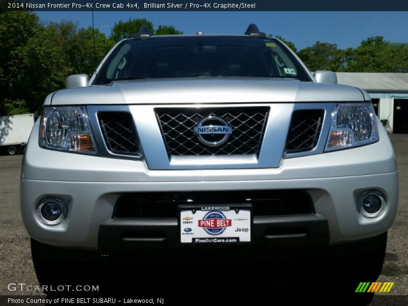 Brilliant Silver / Pro-4X Graphite/Steel 2014 Nissan Frontier Pro-4X Crew Cab 4x4