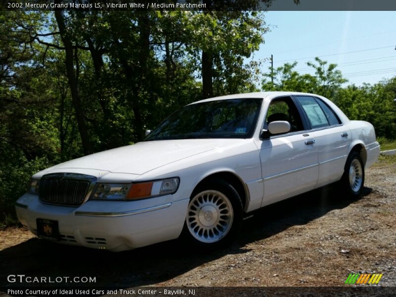 Vibrant White / Medium Parchment 2002 Mercury Grand Marquis LS