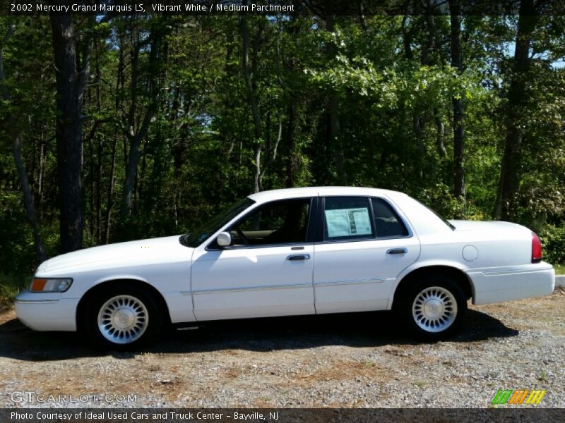 Vibrant White / Medium Parchment 2002 Mercury Grand Marquis LS