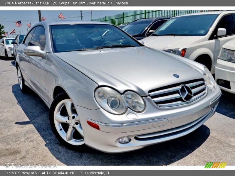 Brilliant Silver Metallic / Charcoal 2004 Mercedes-Benz CLK 320 Coupe