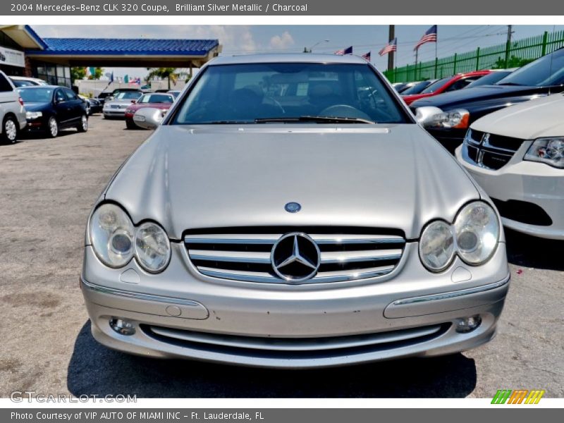 Brilliant Silver Metallic / Charcoal 2004 Mercedes-Benz CLK 320 Coupe