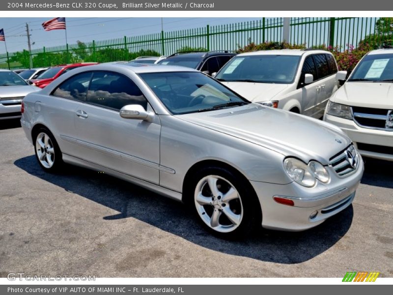 Brilliant Silver Metallic / Charcoal 2004 Mercedes-Benz CLK 320 Coupe
