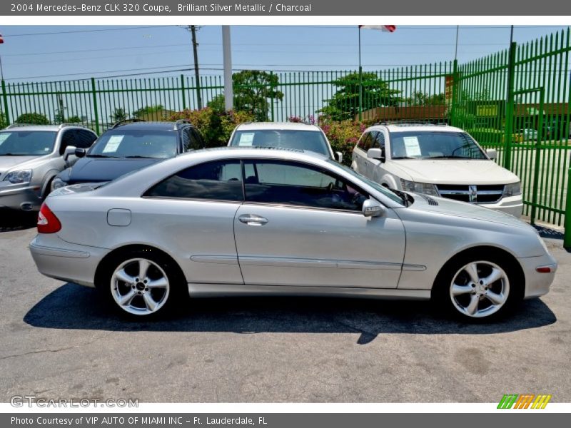 Brilliant Silver Metallic / Charcoal 2004 Mercedes-Benz CLK 320 Coupe