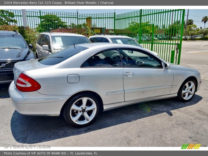Brilliant Silver Metallic / Charcoal 2004 Mercedes-Benz CLK 320 Coupe