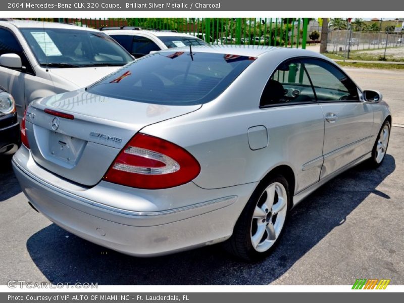 Brilliant Silver Metallic / Charcoal 2004 Mercedes-Benz CLK 320 Coupe
