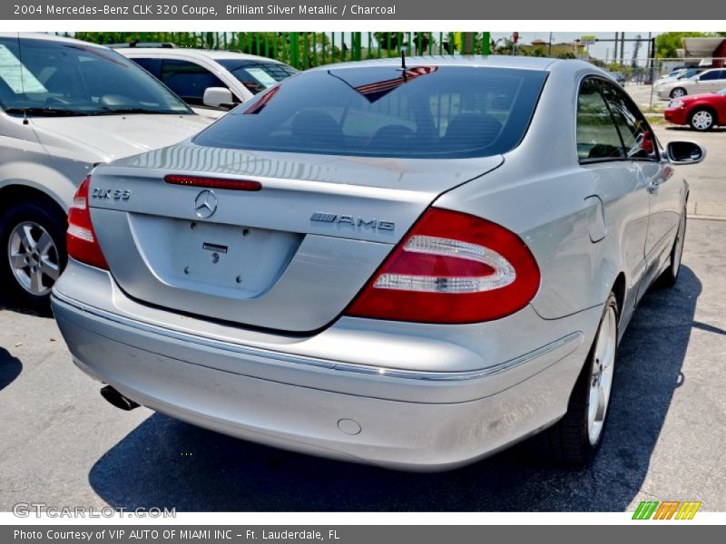 Brilliant Silver Metallic / Charcoal 2004 Mercedes-Benz CLK 320 Coupe