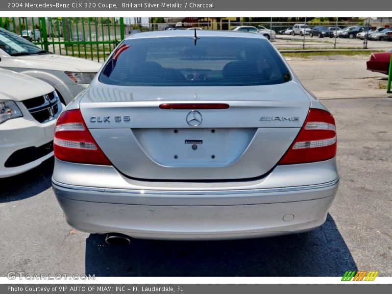 Brilliant Silver Metallic / Charcoal 2004 Mercedes-Benz CLK 320 Coupe