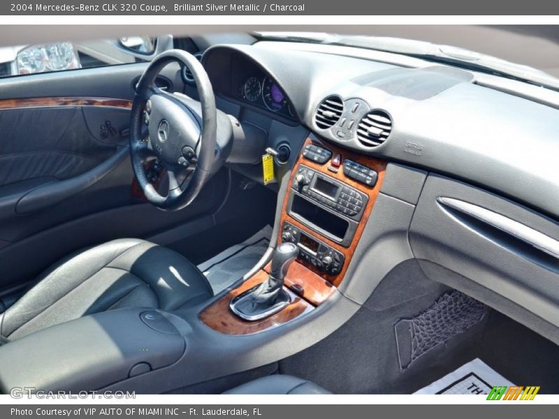 Brilliant Silver Metallic / Charcoal 2004 Mercedes-Benz CLK 320 Coupe