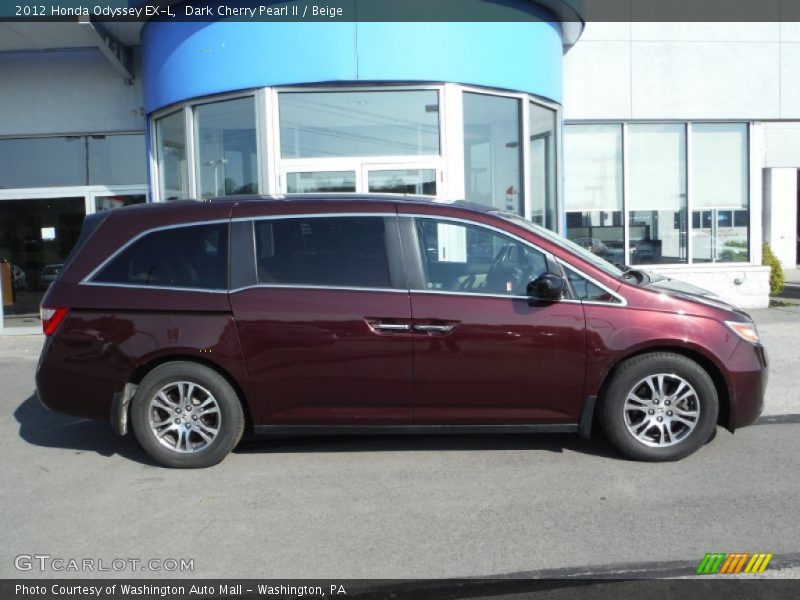 Dark Cherry Pearl II / Beige 2012 Honda Odyssey EX-L