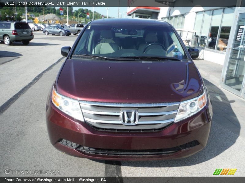 Dark Cherry Pearl II / Beige 2012 Honda Odyssey EX-L