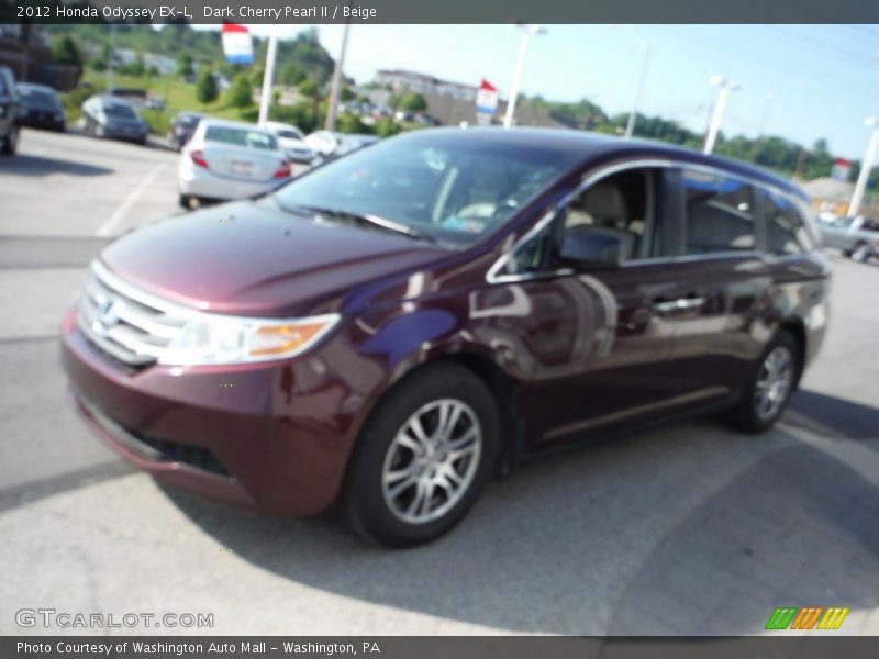 Dark Cherry Pearl II / Beige 2012 Honda Odyssey EX-L