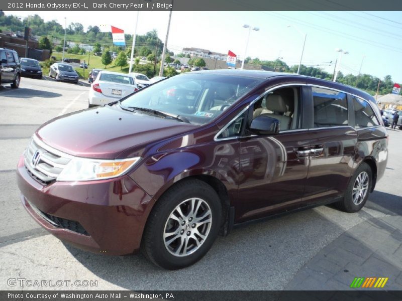 Dark Cherry Pearl II / Beige 2012 Honda Odyssey EX-L