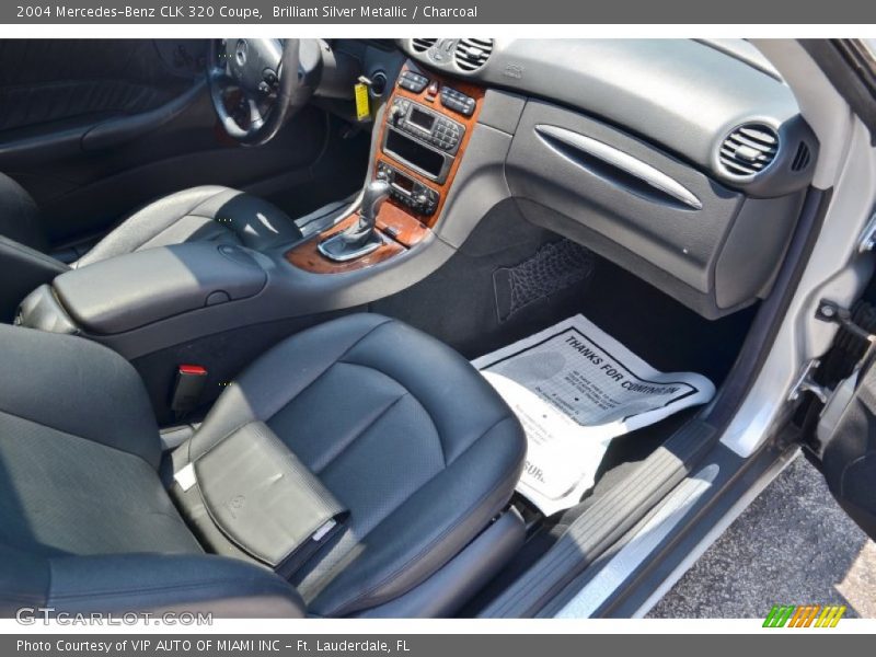 Brilliant Silver Metallic / Charcoal 2004 Mercedes-Benz CLK 320 Coupe