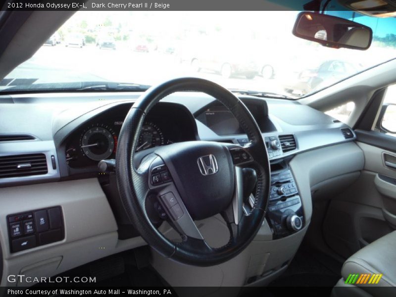 Dark Cherry Pearl II / Beige 2012 Honda Odyssey EX-L